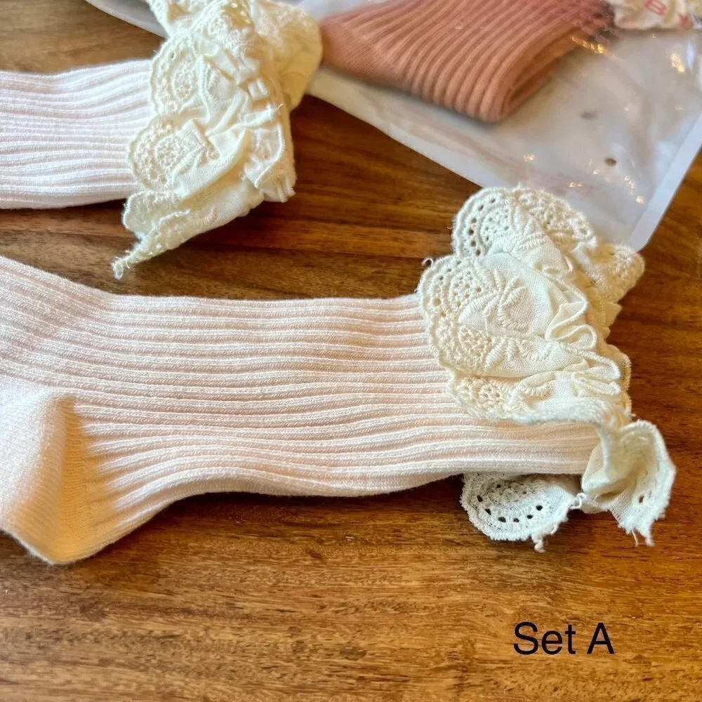 Eyelet Socks Bundle x3 Set A